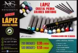 Lápiz cristal piedra colores surtidos