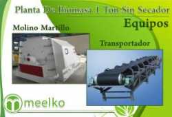 Meelko Planta de biomasa 1 ton Sin Secador