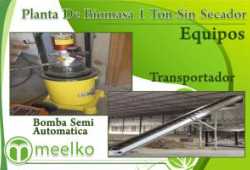 Meelko Planta de biomasa 1 ton Sin Secador