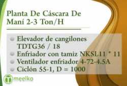 meelko Planta De Cáscara De Maní 2-3 Ton/H