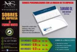 Sobres de empresa a precio de coste personalizados